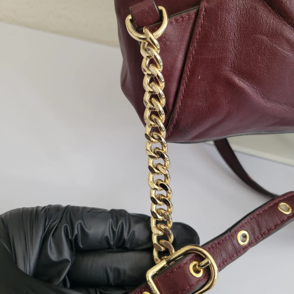 MICHAEL KORS WHITNEY LEATHER BACKPACK.